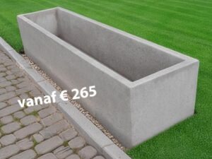 Bloembak 200x50x40 cm grijs