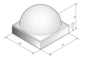 Halve sierbol van Boon Beton tekening