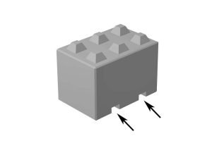Stapelblok 120x80x80 genokt lepelgaten van Boon Beton